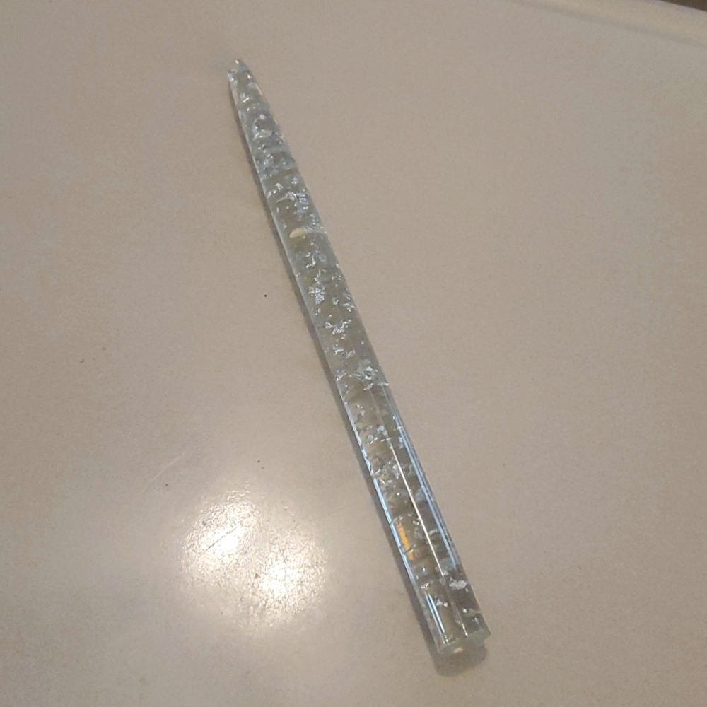 Clear lucite  candlestick clear